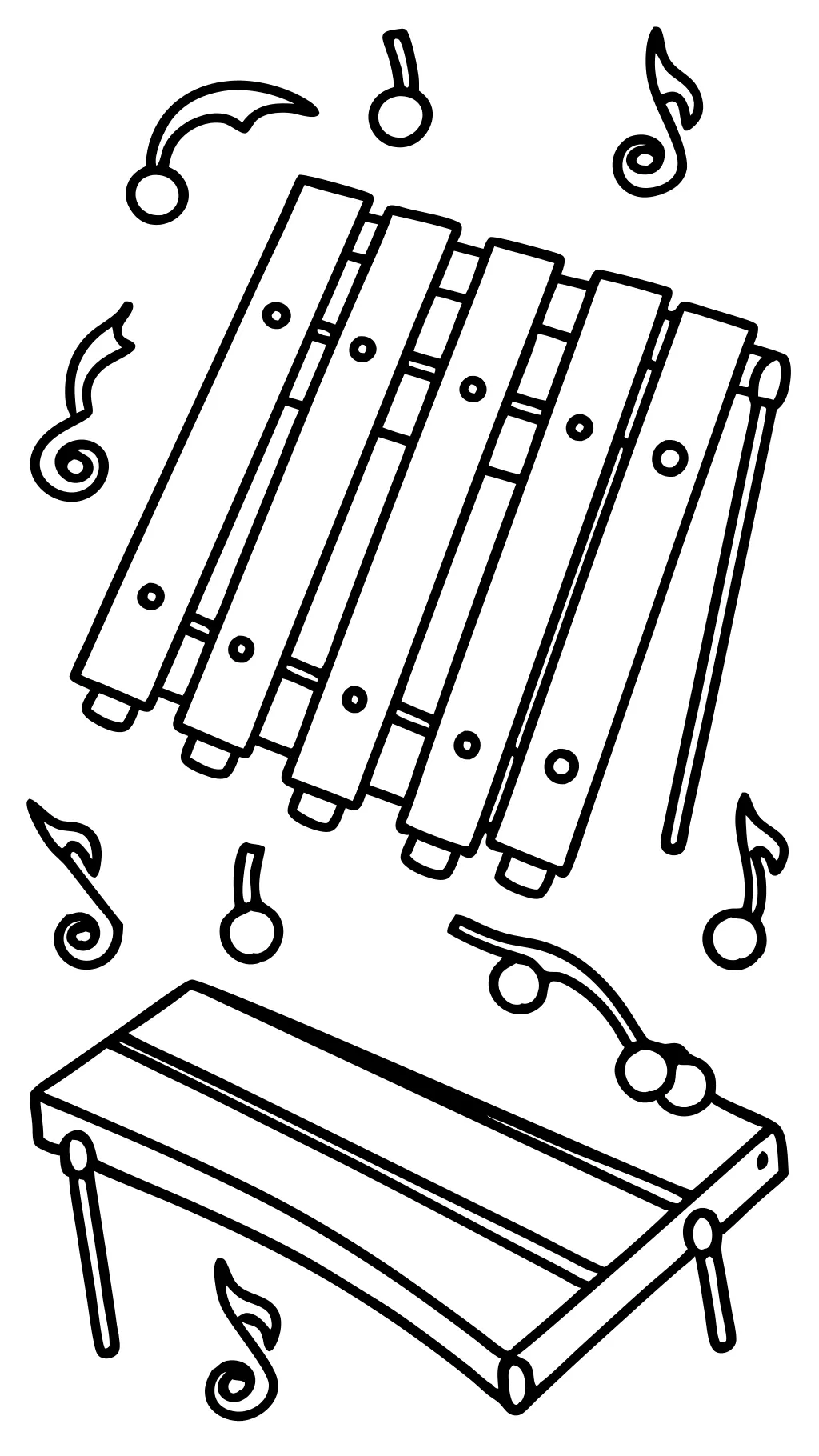 xylophone coloring page